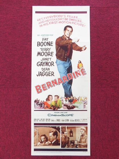 BERNARDINE US INSERT (14"x 36") POSTER PAT BOONE TERRY MOORE JANET GAYNOR 1957 Rendezvous Cinema Movie posters