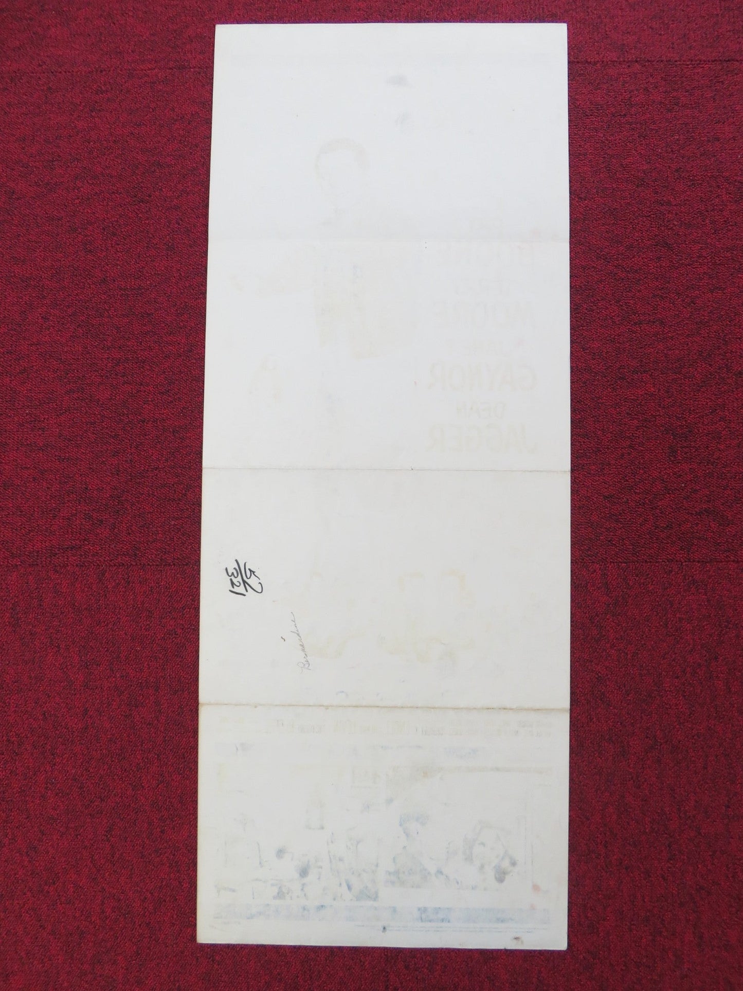 BERNARDINE US INSERT (14"x 36") POSTER PAT BOONE TERRY MOORE JANET GAYNOR 1957 Rendezvous Cinema Movie posters