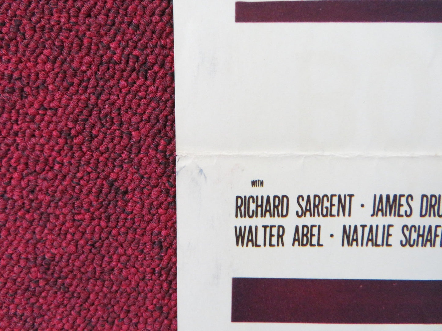 BERNARDINE US INSERT (14"x 36") POSTER PAT BOONE TERRY MOORE JANET GAYNOR 1957 Rendezvous Cinema Movie posters