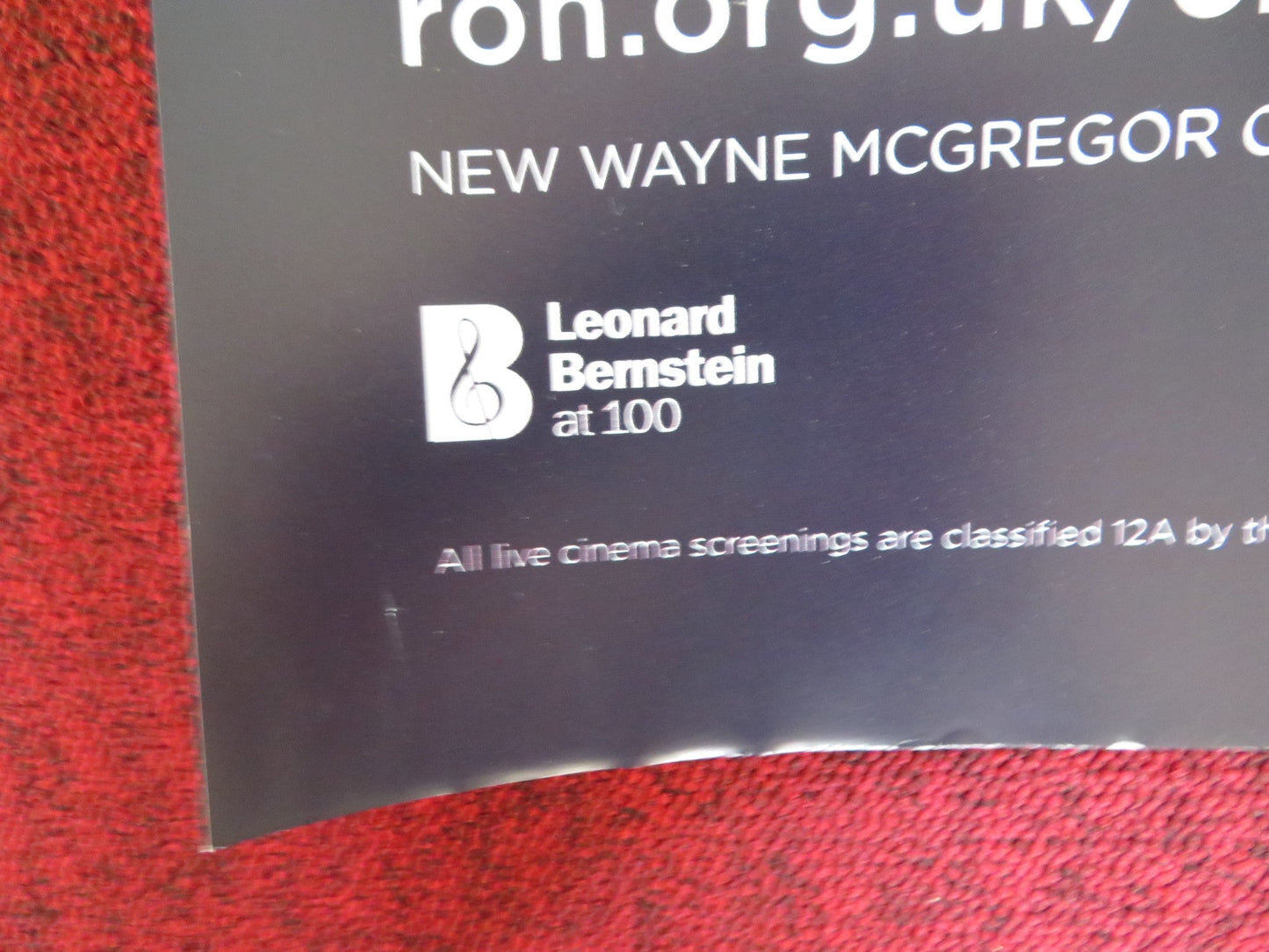 BERNSTEIN CENTENARY ROYAL OPERA HOUSE UK QUAD (30"x 40") ROLLED POSTER 2018 Rendezvous Cinema Movie posters