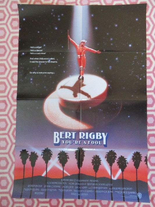 BERT RIGBY YOU'RE A FOOL US ADVANCED ONE SHEET POSTER ROBBIE COLTRANE Movie posters