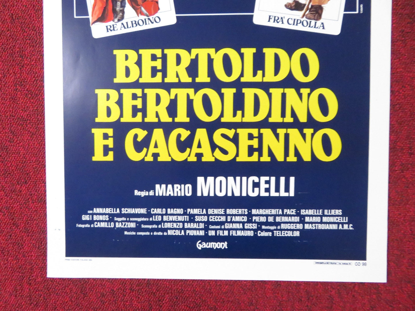 BERTOLDO, BERTOLDINO AND CACASENNO ITALIAN LOCANDINA POSTER UGO TOGNAZZI 1984 Rendezvous Cinema Movie posters