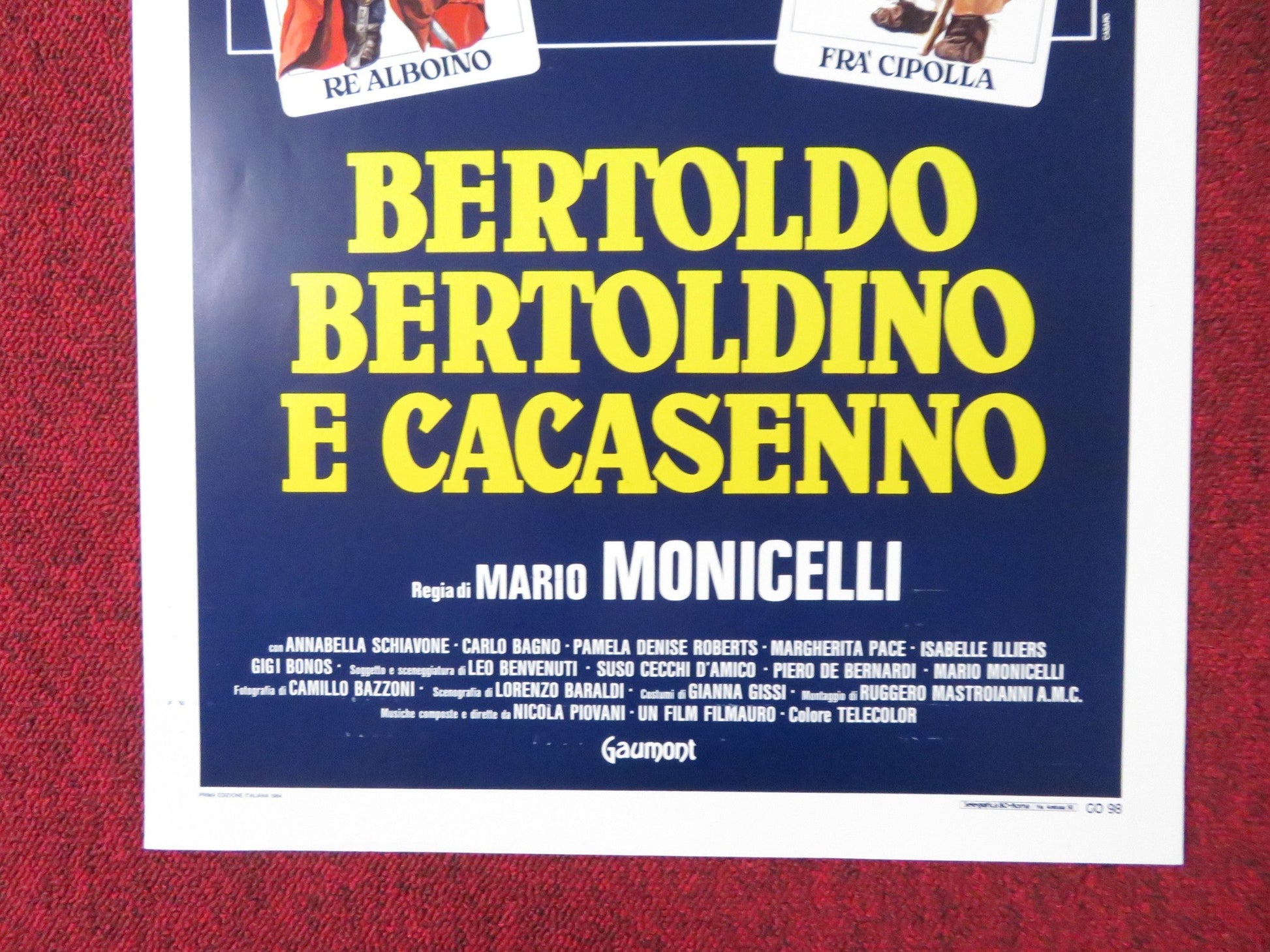 BERTOLDO, BERTOLDINO AND CACASENNO ITALIAN LOCANDINA POSTER UGO TOGNAZZI 1984 Rendezvous Cinema Movie posters