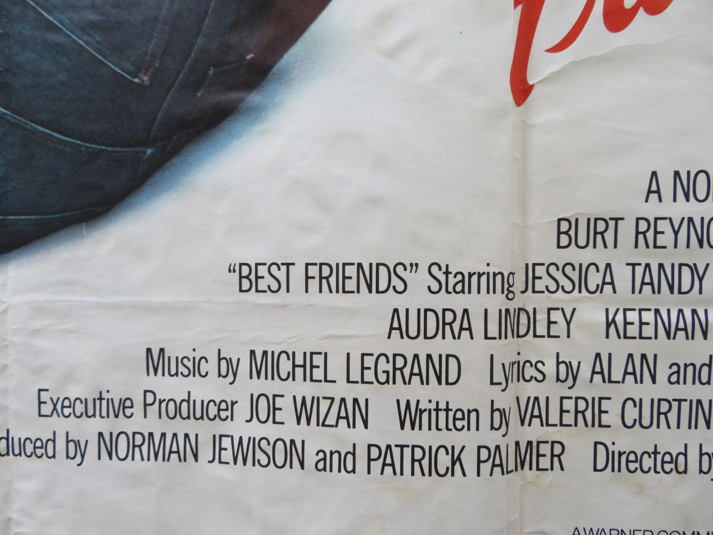 BEST FRIENDS UK QUAD POSTER FOLDED BURT REYNOLDS GOLDIE HAWN 1983 Rendezvous Cinema Movie posters