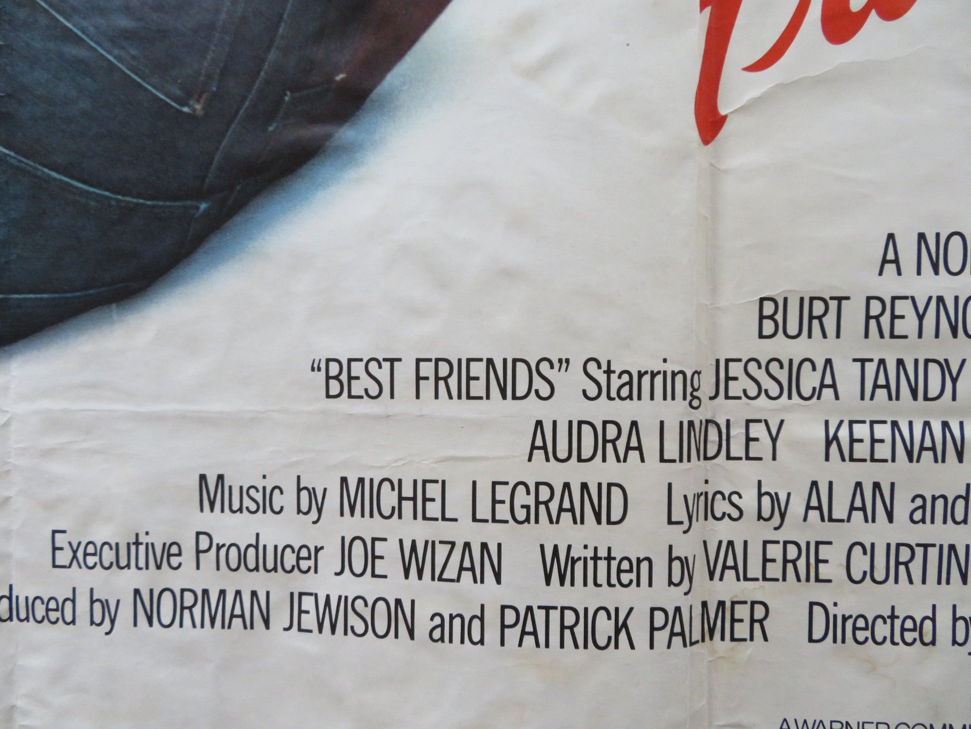 BEST FRIENDS UK QUAD POSTER FOLDED BURT REYNOLDS GOLDIE HAWN 1983 Rendezvous Cinema Movie posters