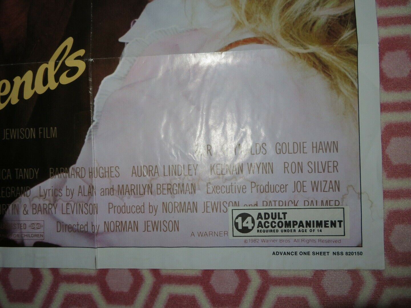 BEST FRIENDS US ONE SHEET POSTER BURT REYNOLDS GOLDIE HAWN 1982 Rendezvous Cinema Movie posters