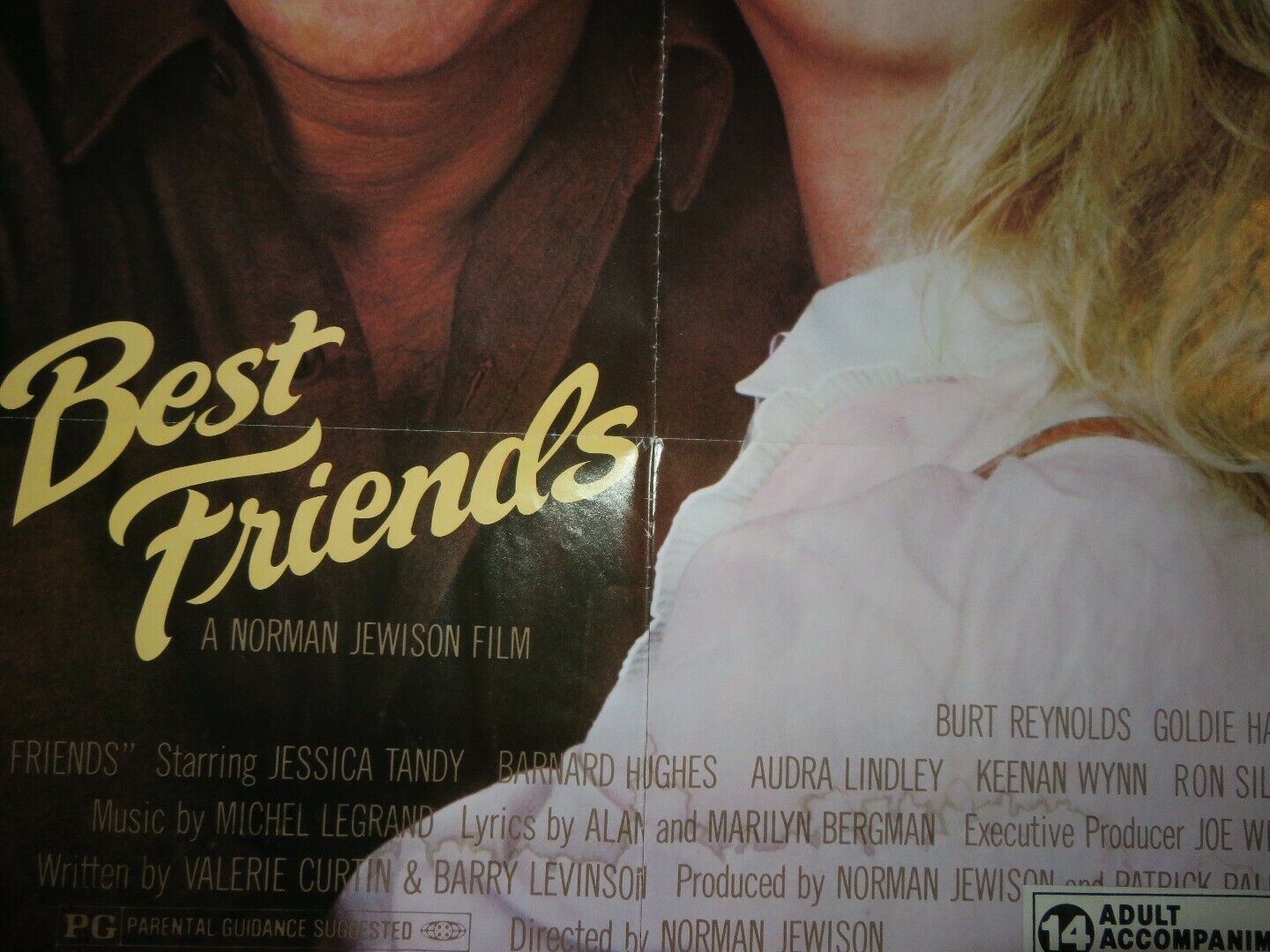 BEST FRIENDS US ONE SHEET POSTER BURT REYNOLDS GOLDIE HAWN 1982 Rendezvous Cinema Movie posters