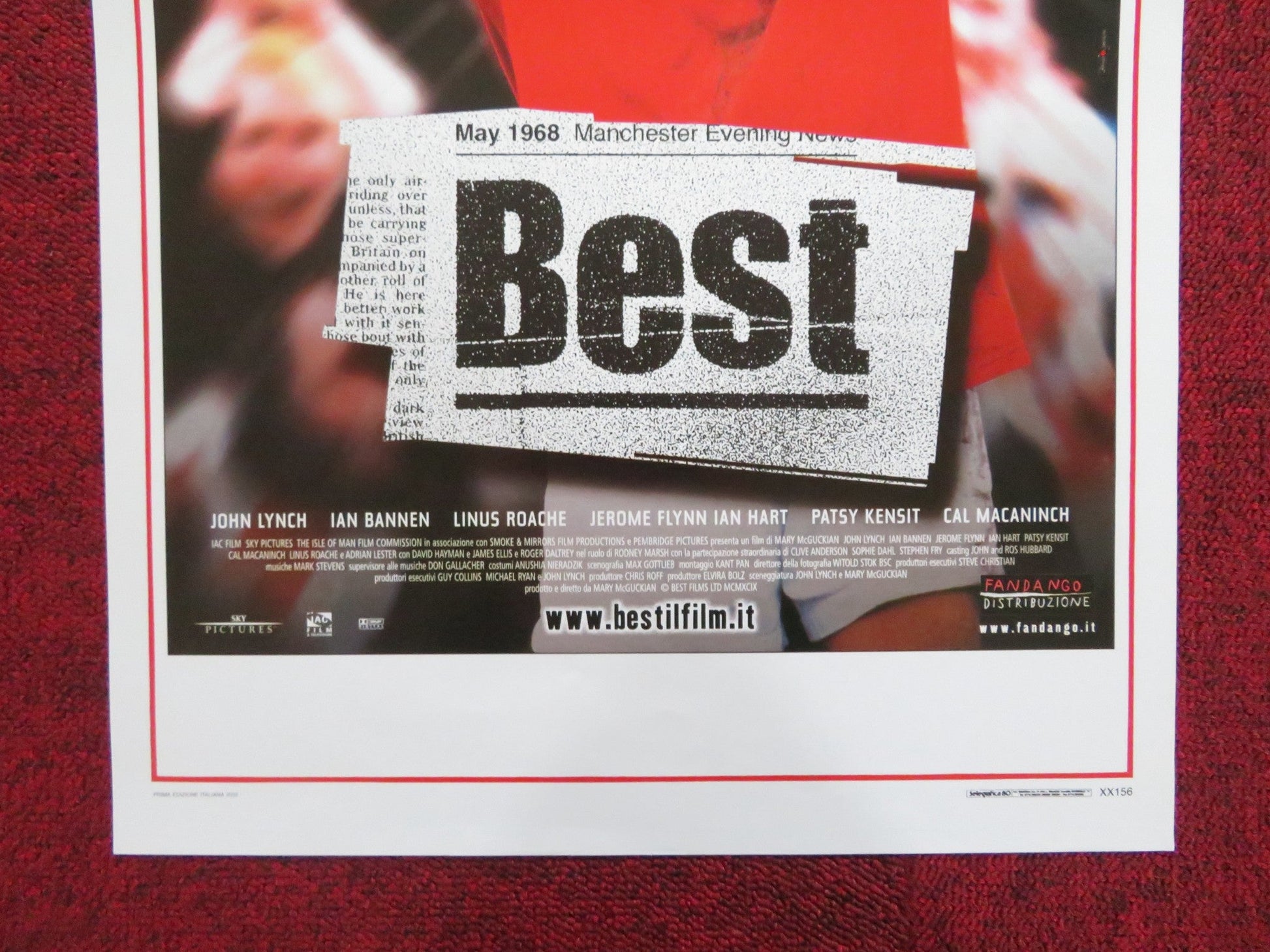 BEST ITALIAN LOCANDINA POSTER GEORGE BEST JOHN LYNCH 2002 Rendezvous Cinema Movie posters