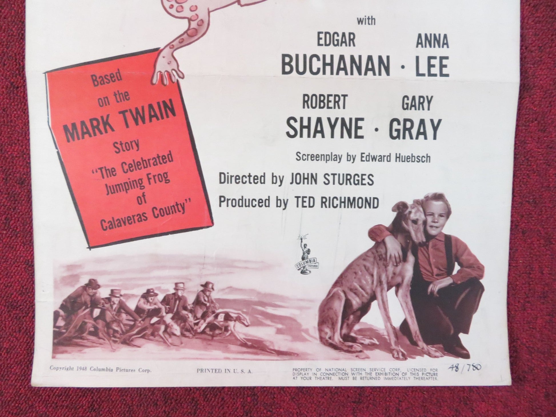 BEST MAN WINS US INSERT (14"x 36") POSTER EDGAR BUCHANAN ANNA LEE 1948 Rendezvous Cinema Movie posters