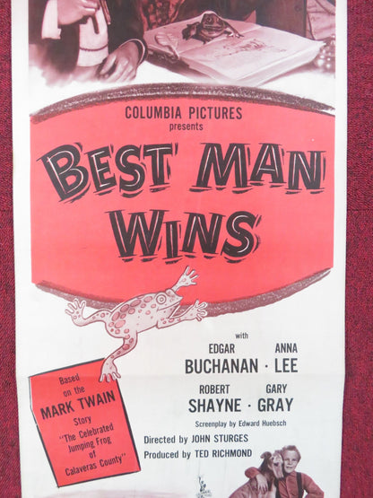 BEST MAN WINS US INSERT (14"x 36") POSTER EDGAR BUCHANAN ANNA LEE 1948 Rendezvous Cinema Movie posters