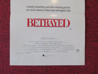 BETRAYED FOLDED AUSTRALIAN DAYBILL POSTER Debra Winger Tom Berenger 1988 - Rendezvous Cinema