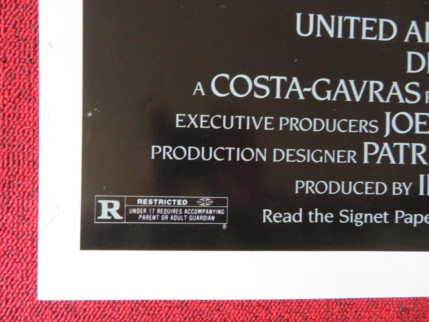 BETRAYED FOLDED US ONE SHEET POSTER DEBRA WINGER TOM BERENGER 1988 Movie posters