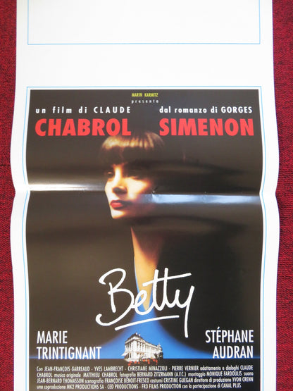 BETTY ITALIAN LOCANDINA (27.5"x13") POSTER MARIE TRINTIGNANT S. AUDRAN 1992 Rendezvous Cinema Movie posters