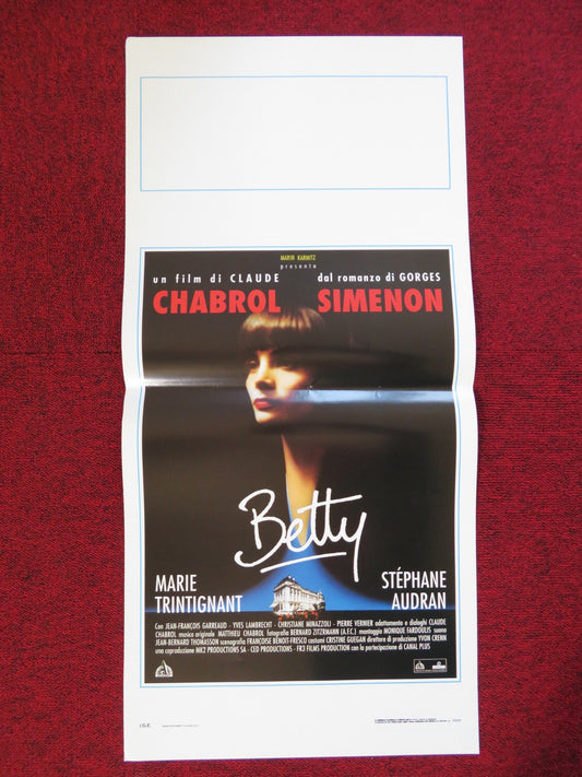 BETTY ITALIAN LOCANDINA (27.5"x13") POSTER MARIE TRINTIGNANT S. AUDRAN 1992 Rendezvous Cinema Movie posters