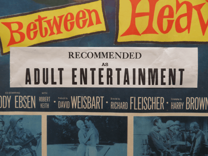 BETWEEN HEAVEN AND HELL US HALF SHEET (22"x 28") POSTER ROBERT WAGNER 1961 Movie posters