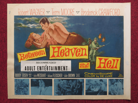 BETWEEN HEAVEN AND HELL US HALF SHEET (22"x 28") POSTER ROBERT WAGNER 1961 Movie posters