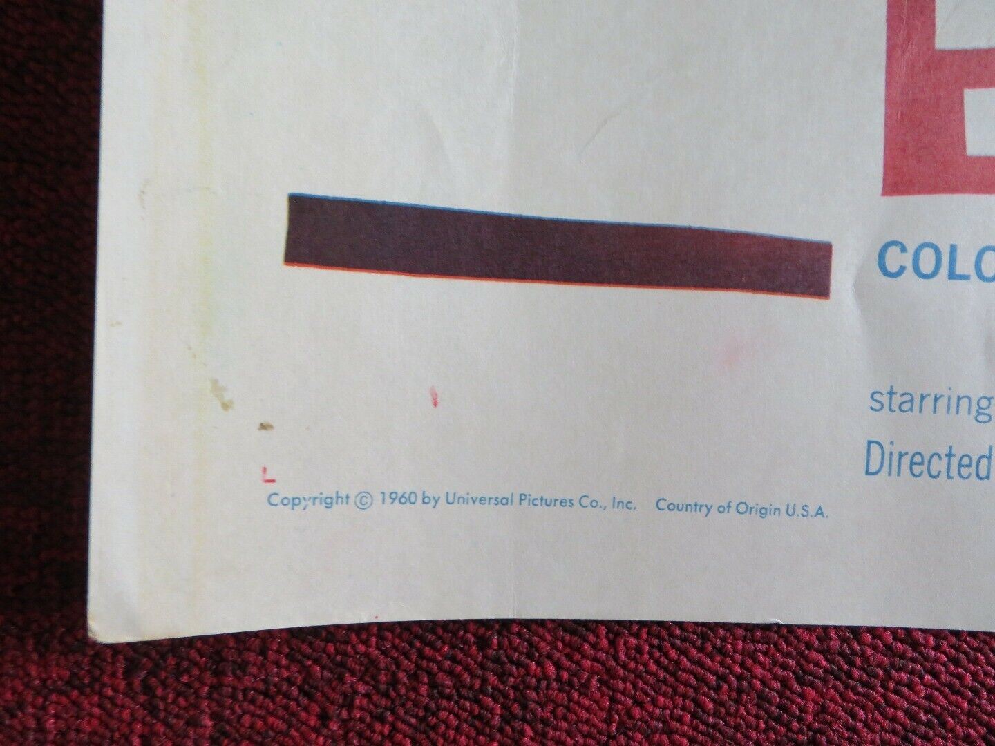 BETWEEN TIME AND ETERNITY US HALF SHEET (22"x 28") POSTER LILLE PALMER 1960 Movie posters