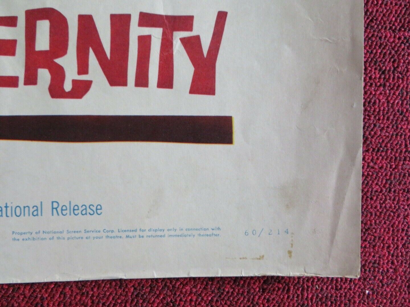 BETWEEN TIME AND ETERNITY US HALF SHEET (22"x 28") POSTER LILLE PALMER 1960 Movie posters