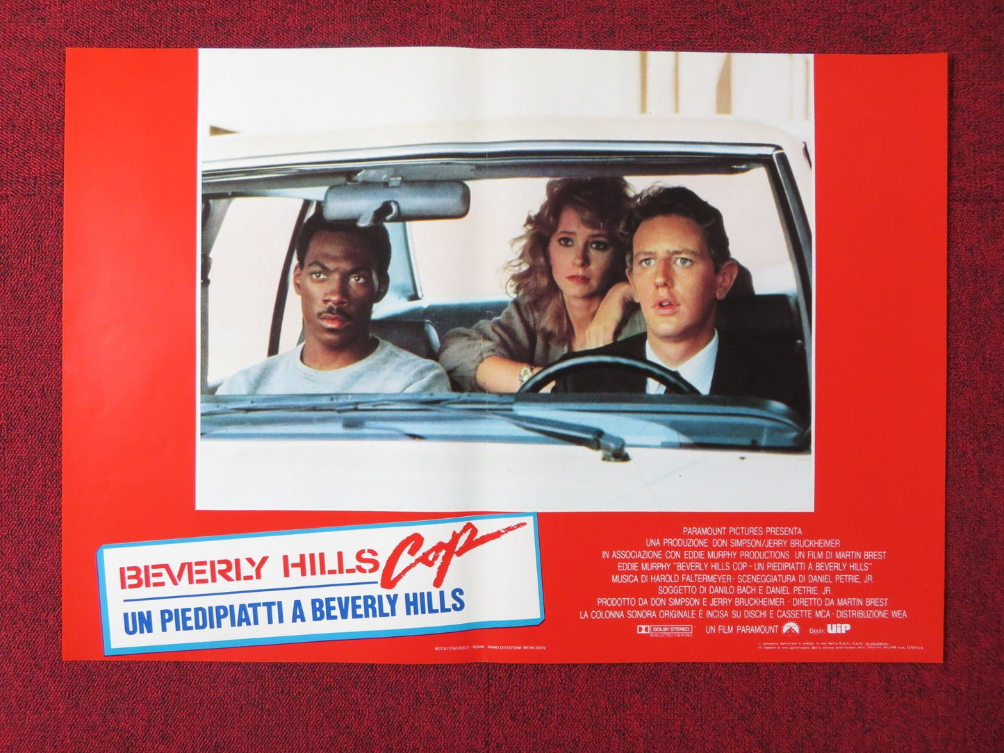 BEVERLY HILLS COP - A ITALIAN FOTOBUSTA POSTER EDDIE MURPHY JUDGE REINHOLD 1985 Rendezvous Cinema Movie posters