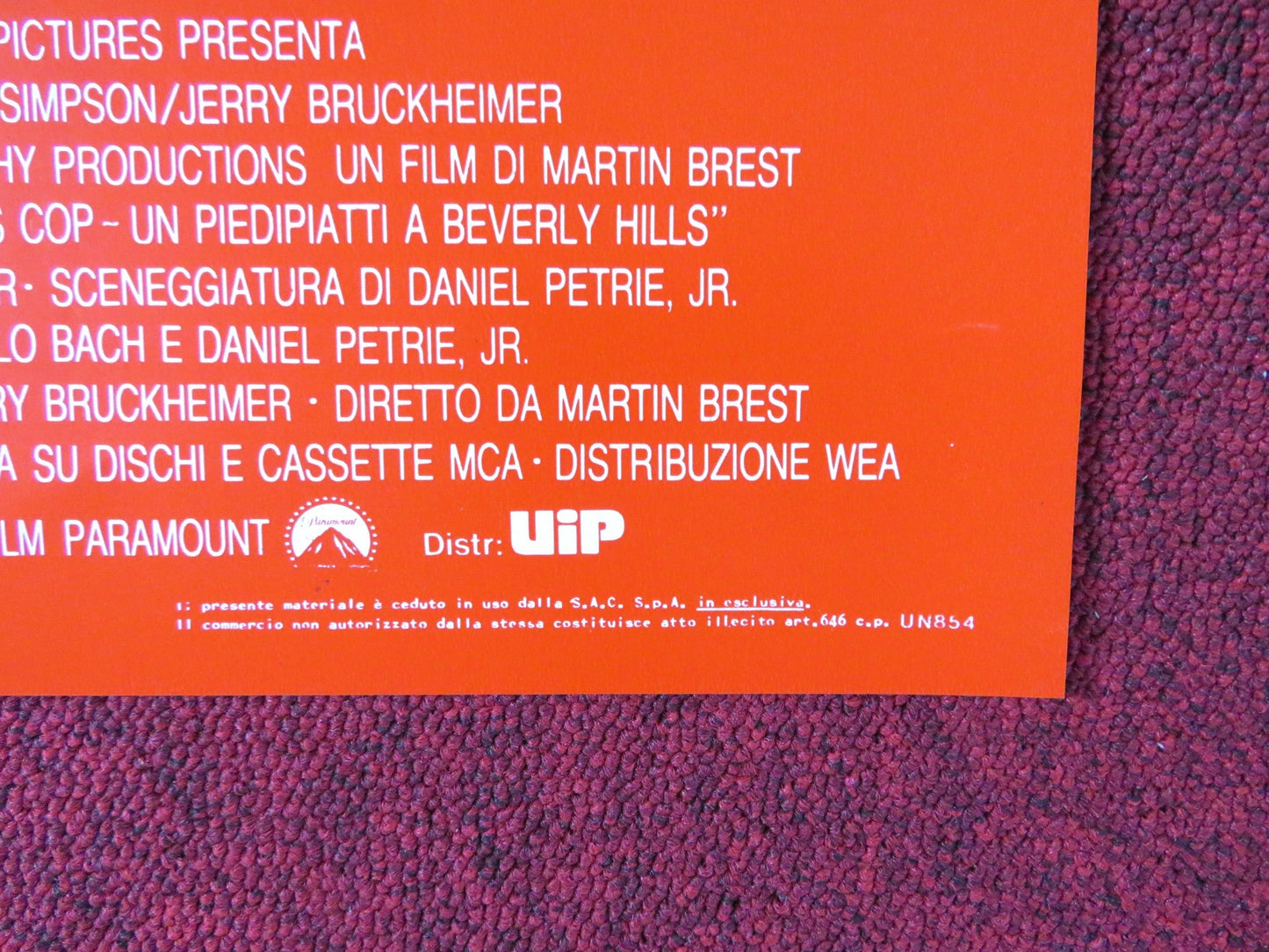BEVERLY HILLS COP - C ITALIAN FOTOBUSTA POSTER EDDIE MURPHY JUDGE REINHOLD 1985 Rendezvous Cinema Movie posters
