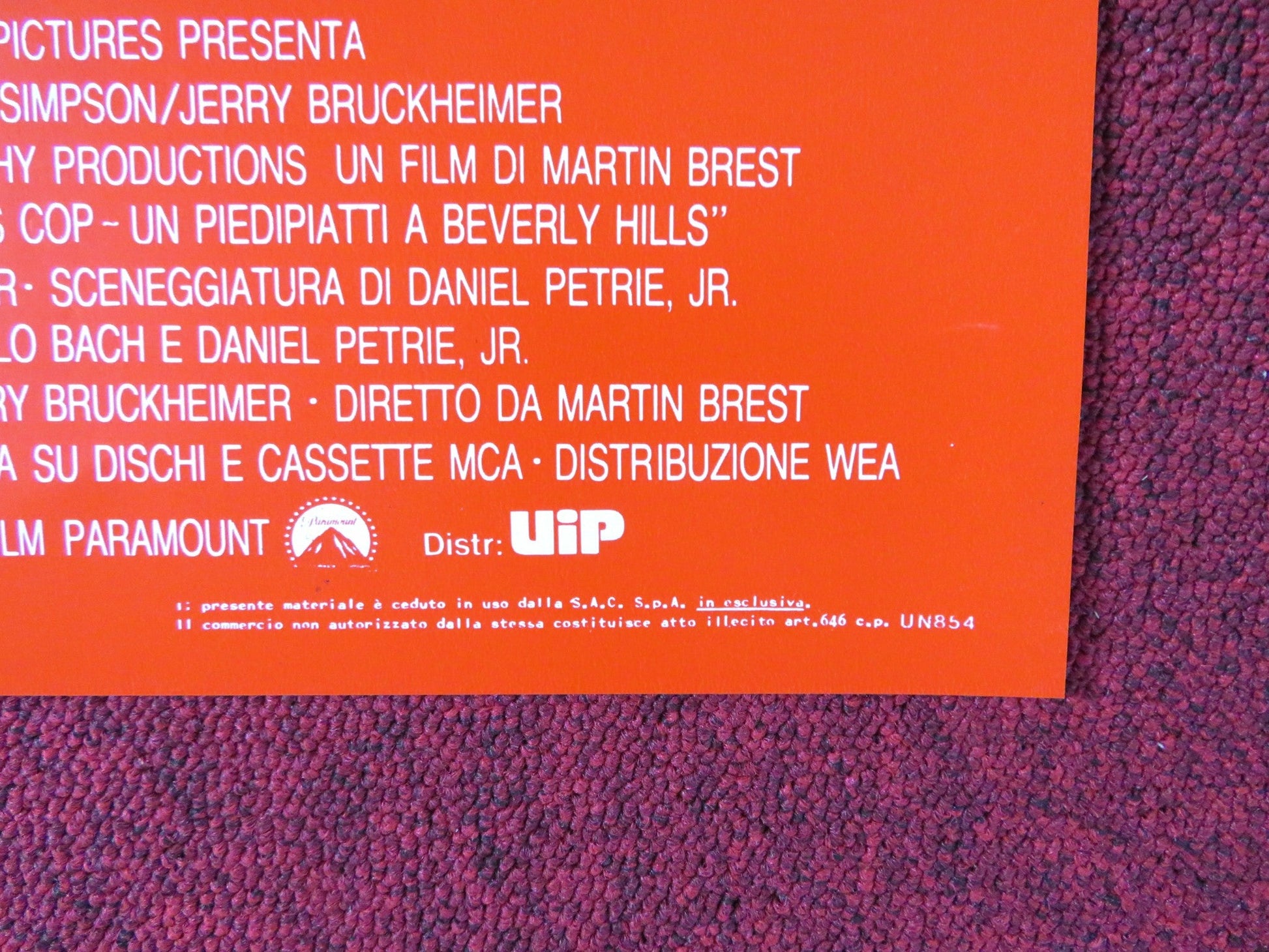 BEVERLY HILLS COP - C ITALIAN FOTOBUSTA POSTER EDDIE MURPHY JUDGE REINHOLD 1985 Rendezvous Cinema Movie posters
