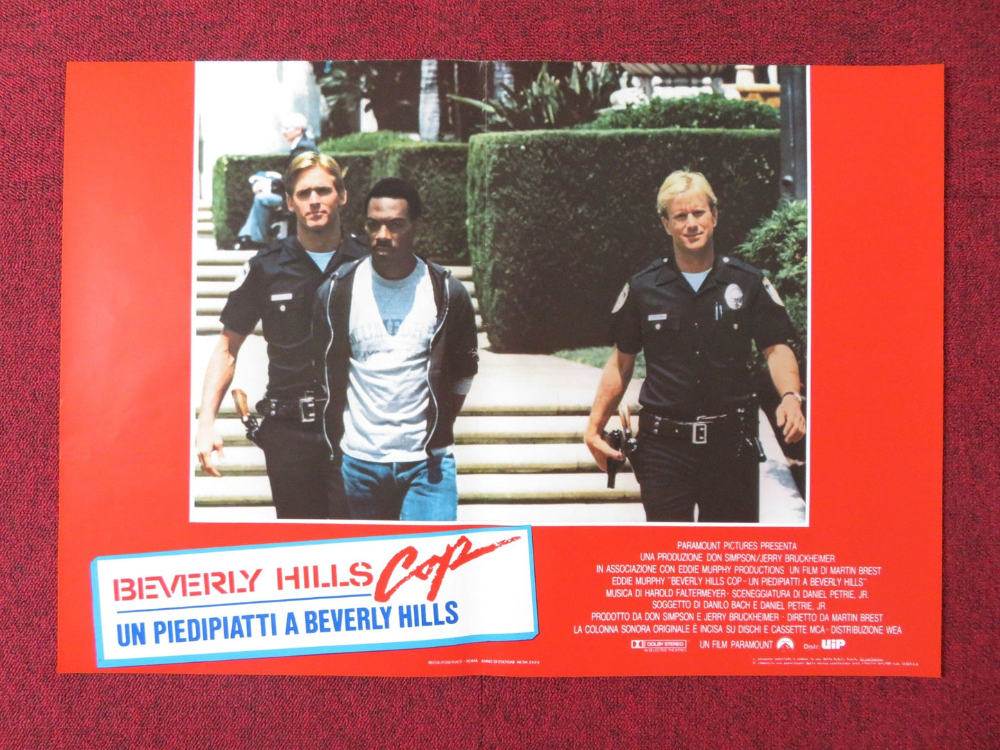 BEVERLY HILLS COP - E ITALIAN FOTOBUSTA POSTER EDDIE MURPHY JUDGE REINHOLD 1985 Rendezvous Cinema Movie posters
