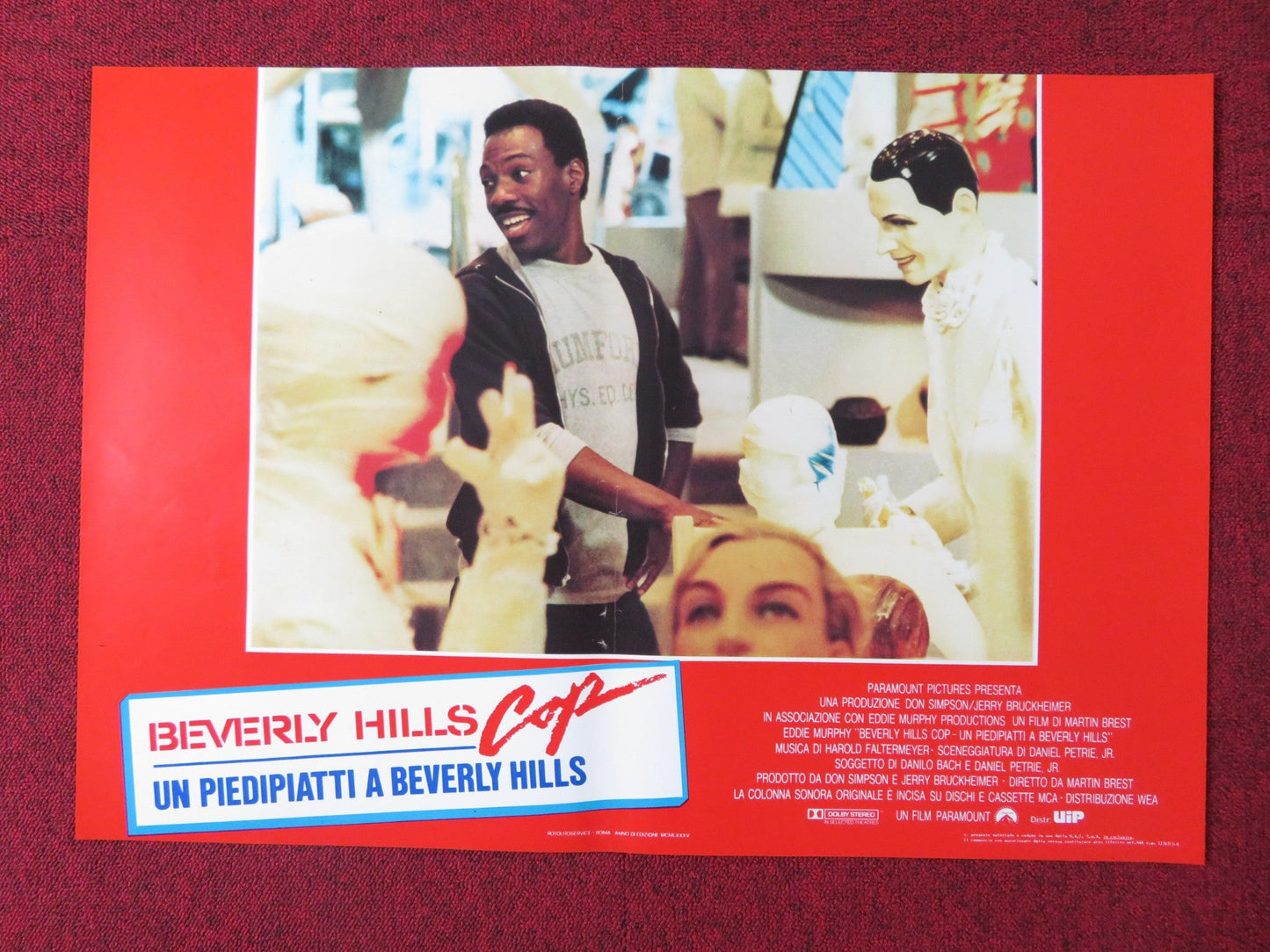 BEVERLY HILLS COP - F ITALIAN FOTOBUSTA POSTER EDDIE MURPHY JUDGE REINHOLD 1985 Rendezvous Cinema Movie posters