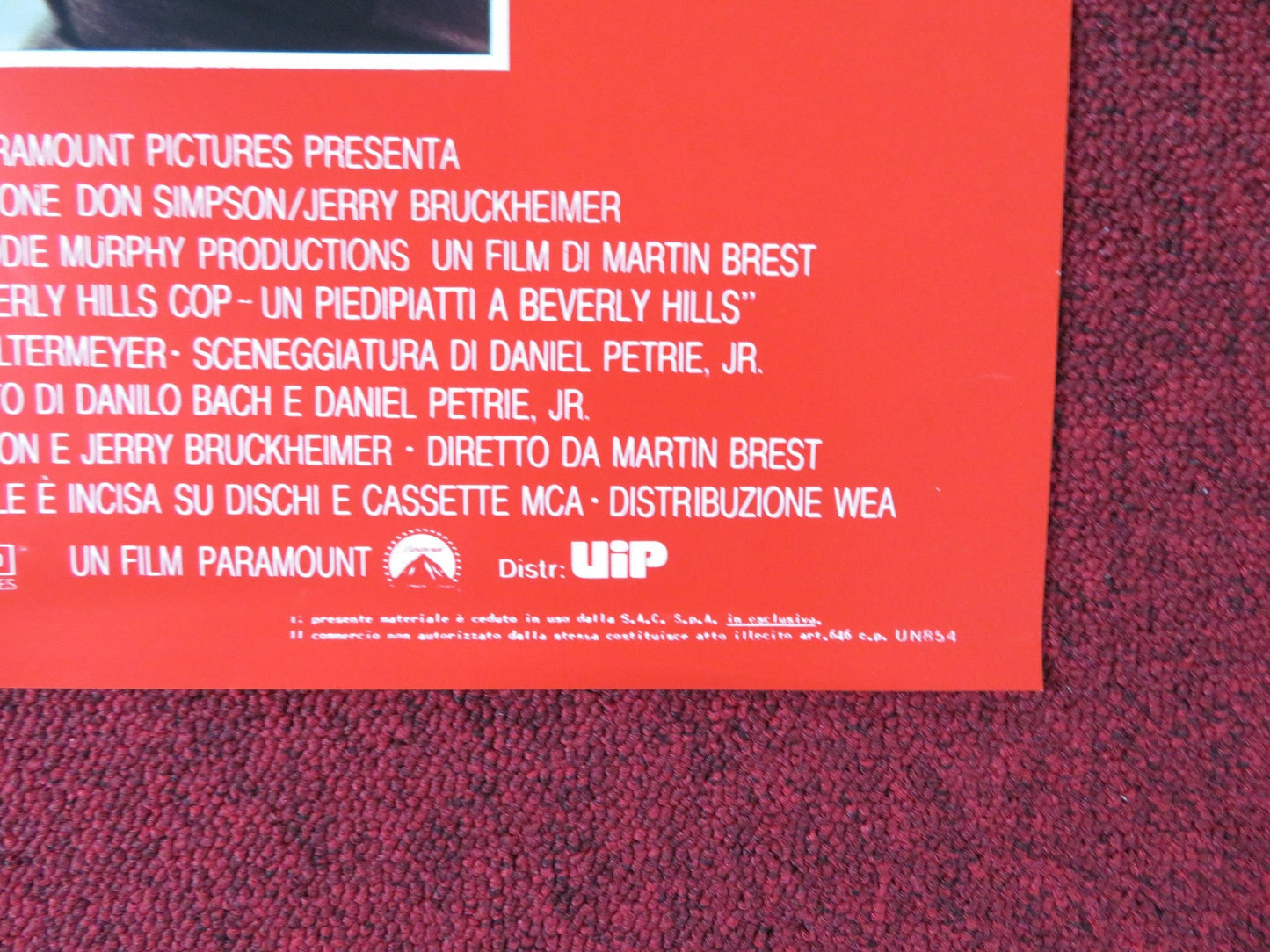 BEVERLY HILLS COP - H ITALIAN FOTOBUSTA POSTER EDDIE MURPHY JUDGE REINHOLD 1985 Rendezvous Cinema Movie posters