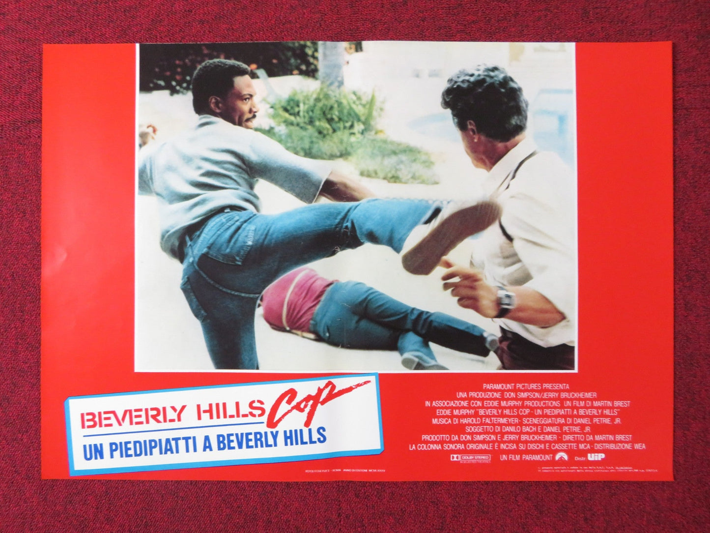 BEVERLY HILLS COP - H ITALIAN FOTOBUSTA POSTER EDDIE MURPHY JUDGE REINHOLD 1985 Rendezvous Cinema Movie posters