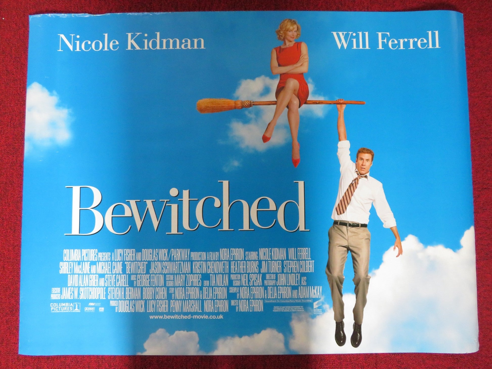 BEWITCHED UK QUAD (30"x 40") ROLLED POSTER WILL FERRELL NICOLE KIDMAN 2005 Rendezvous Cinema Movie posters