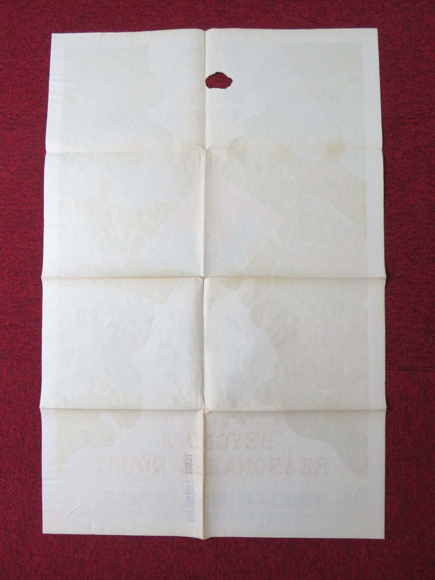 BEYOND A REASONABLE DOUBT FOLDED US ONE SHEET POSTER DANA ANDREWS 1956 Rendezvous Cinema Movie posters