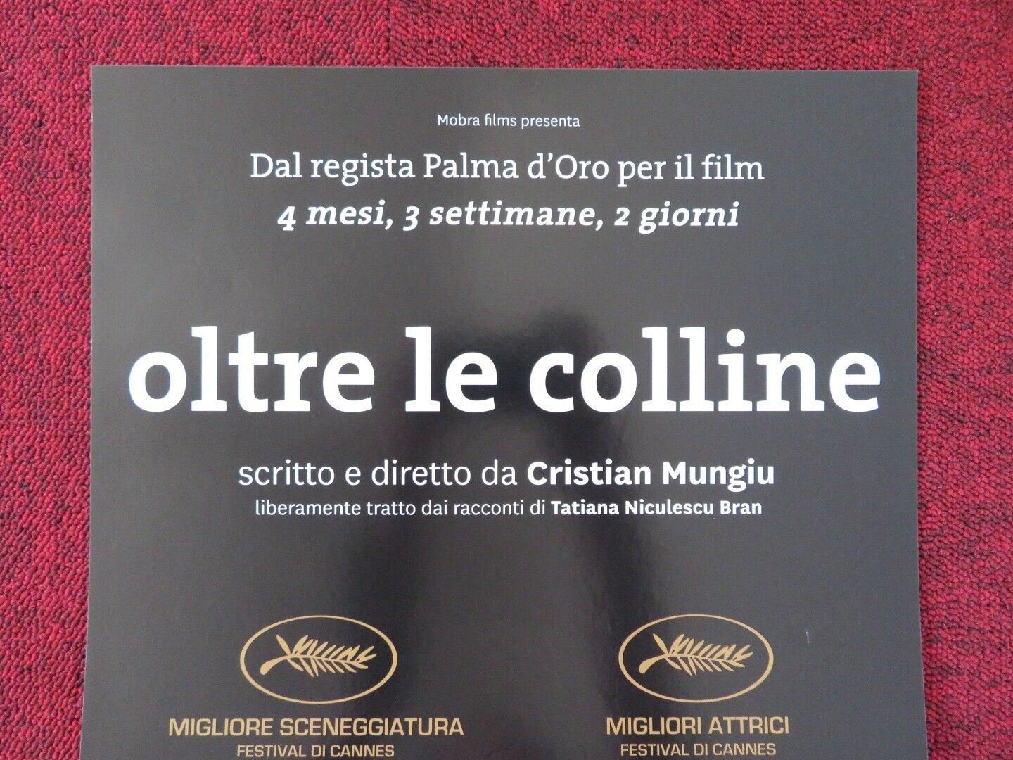 BEYOND THE HILLS ITALIAN LOCANDINA (26.5"x12.5") POSTER COSMINA STRATAN 2012 Rendezvous Cinema Movie posters