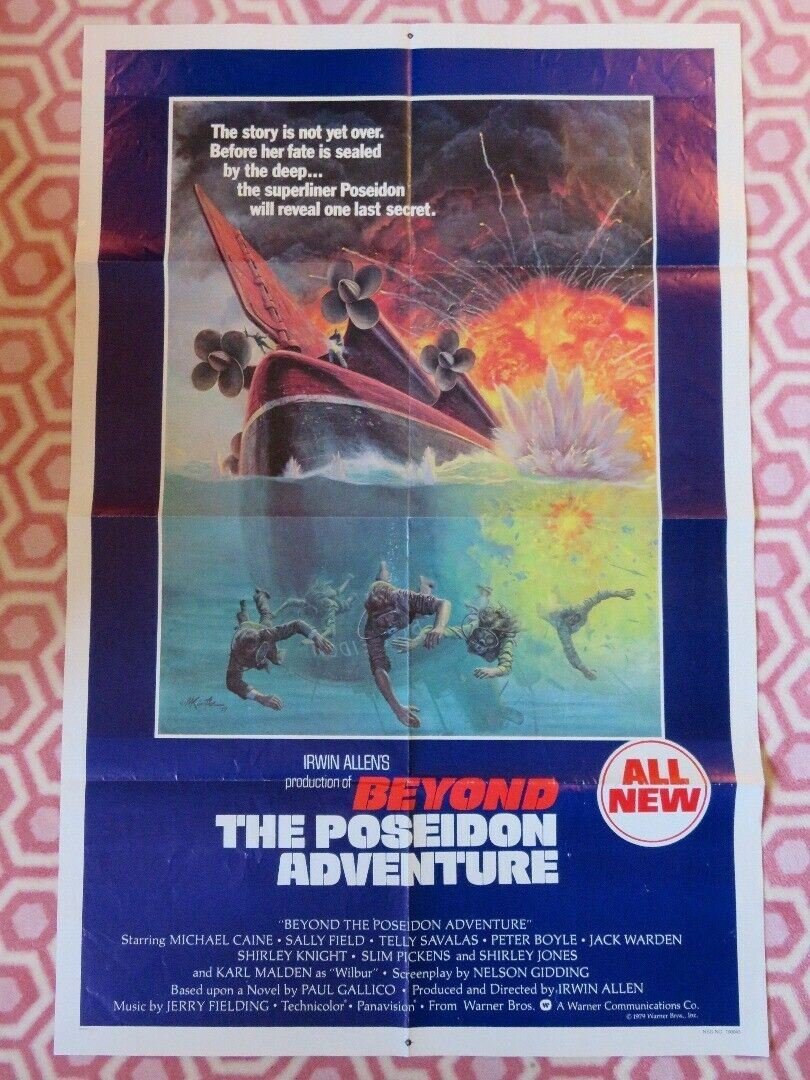 BEYOND THE POSEIDON ADVENTURE FOLDED US ONE SHEET POSTER MICHAEL CAINE 1979 Movie posters