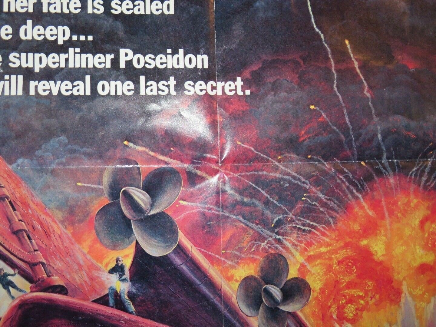 BEYOND THE POSEIDON ADVENTURE FOLDED US ONE SHEET POSTER MICHAEL CAINE 1979 Movie posters