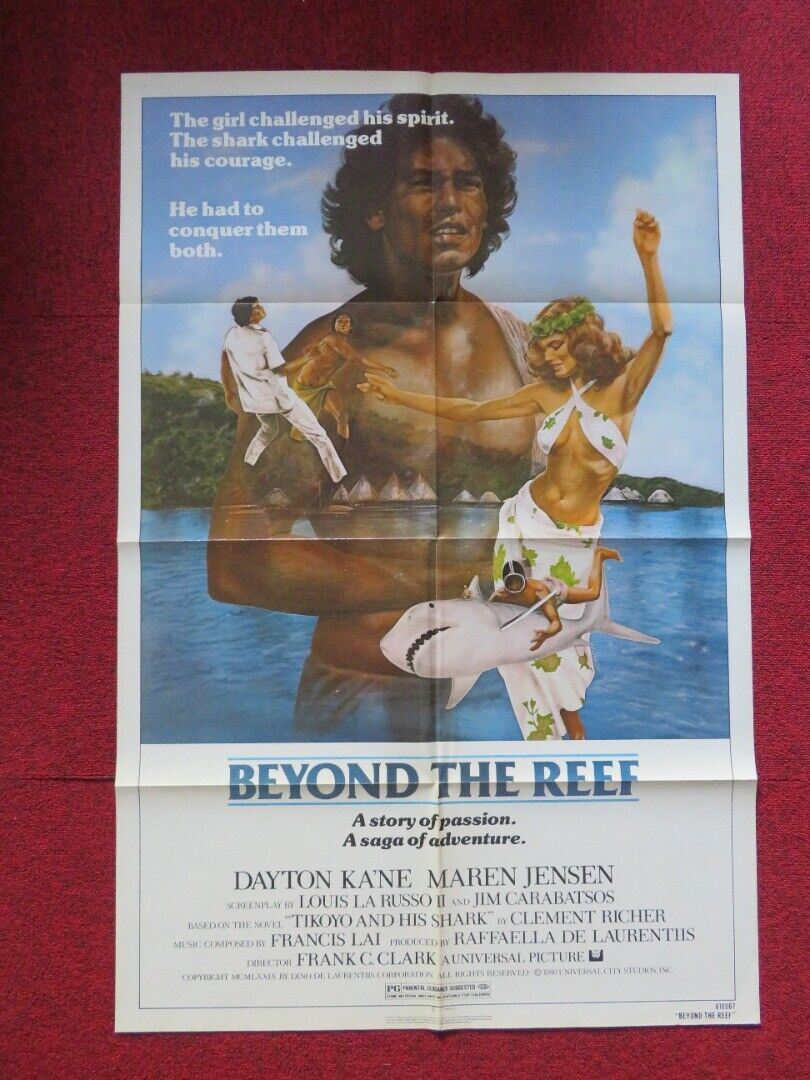 BEYOND THE REEF FOLDED US ONE SHEET POSTER DAYTON KA'NE MAREN JENSEN 1981 Movie posters