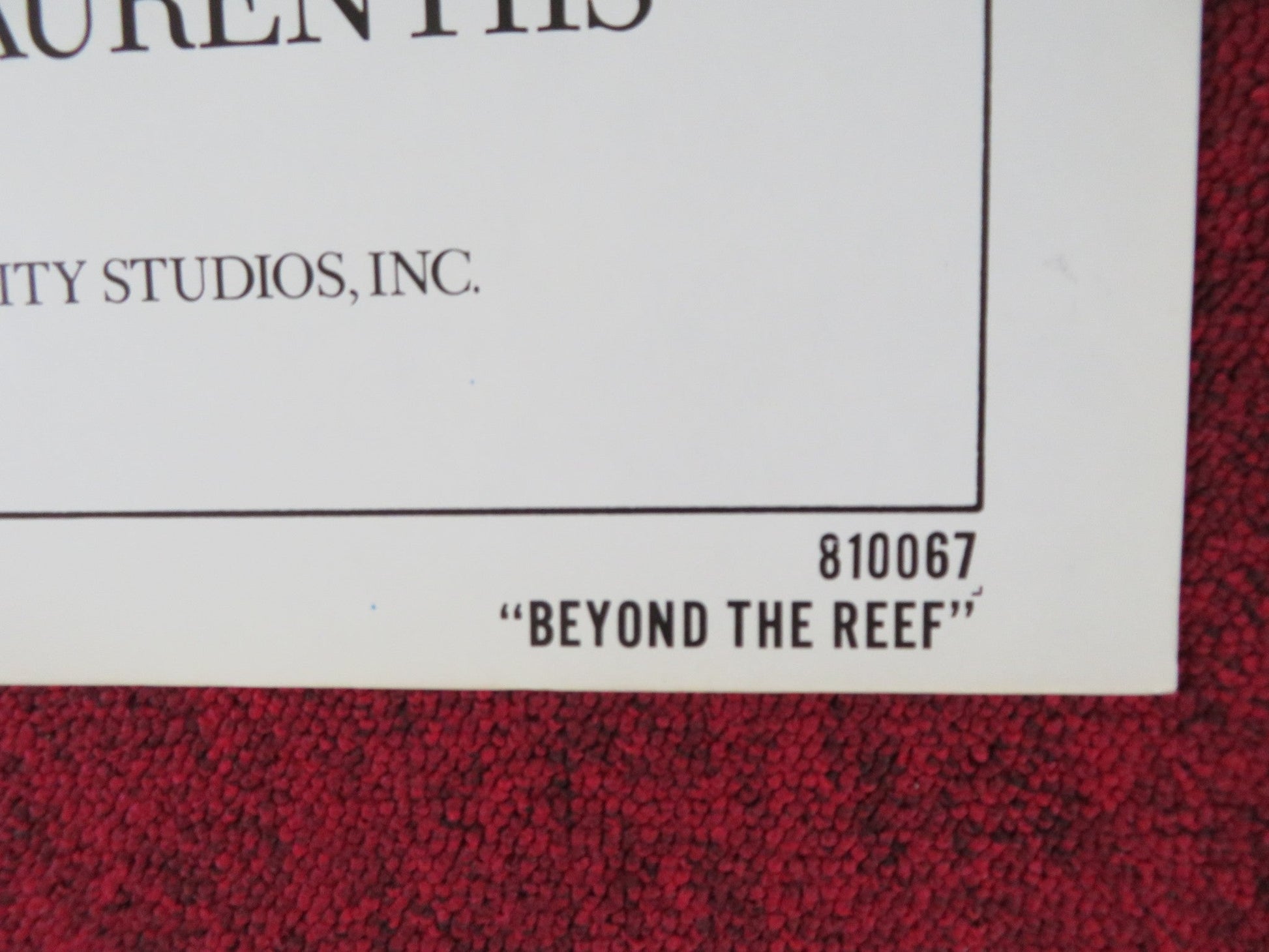 BEYOND THE REEF FOLDED US ONE SHEET POSTER DAYTON KA'NE MAREN JENSON 1980 Rendezvous Cinema Movie posters