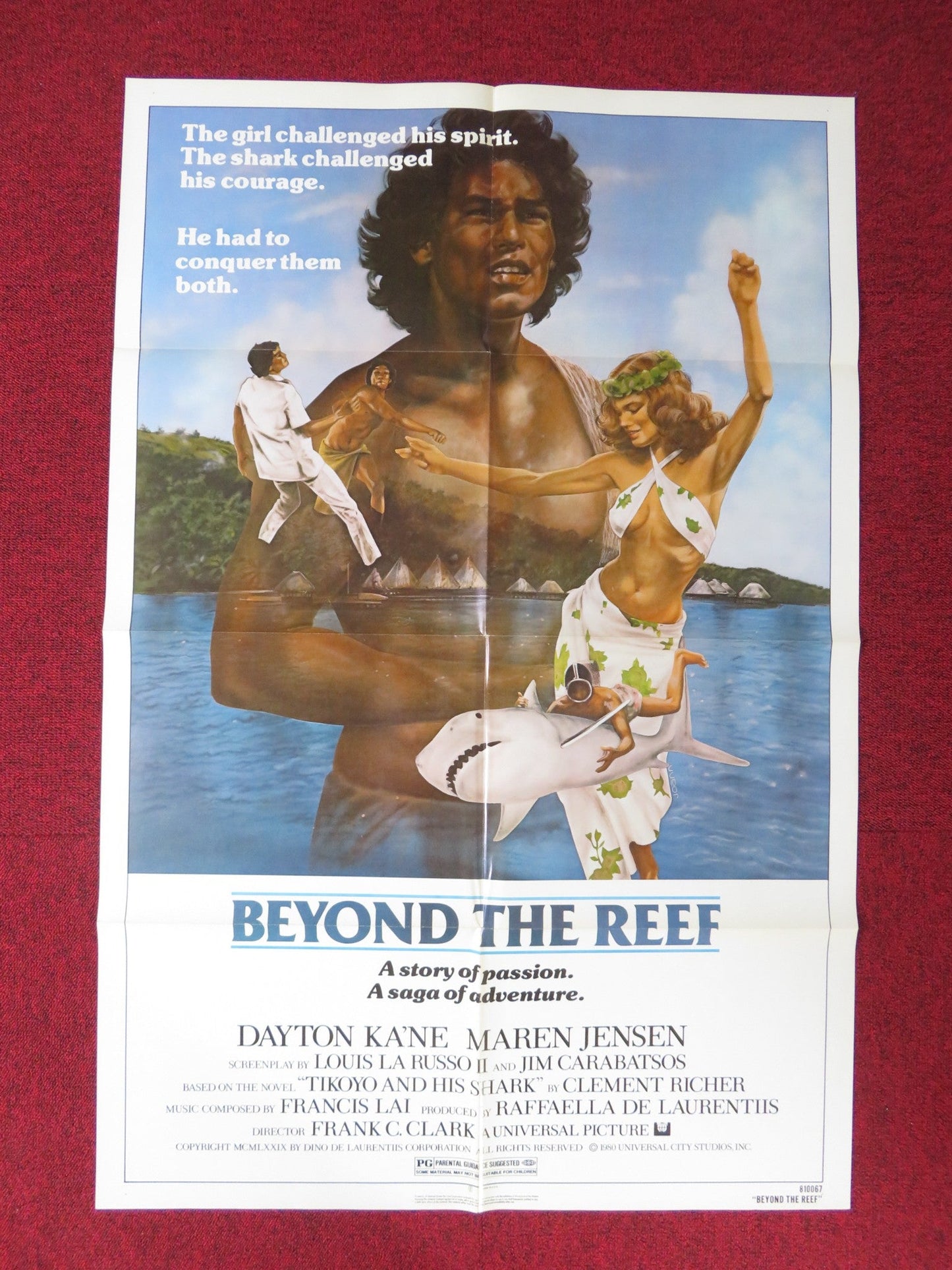 BEYOND THE REEF FOLDED US ONE SHEET POSTER DAYTON KA'NE MAREN JENSON 1980 Rendezvous Cinema Movie posters
