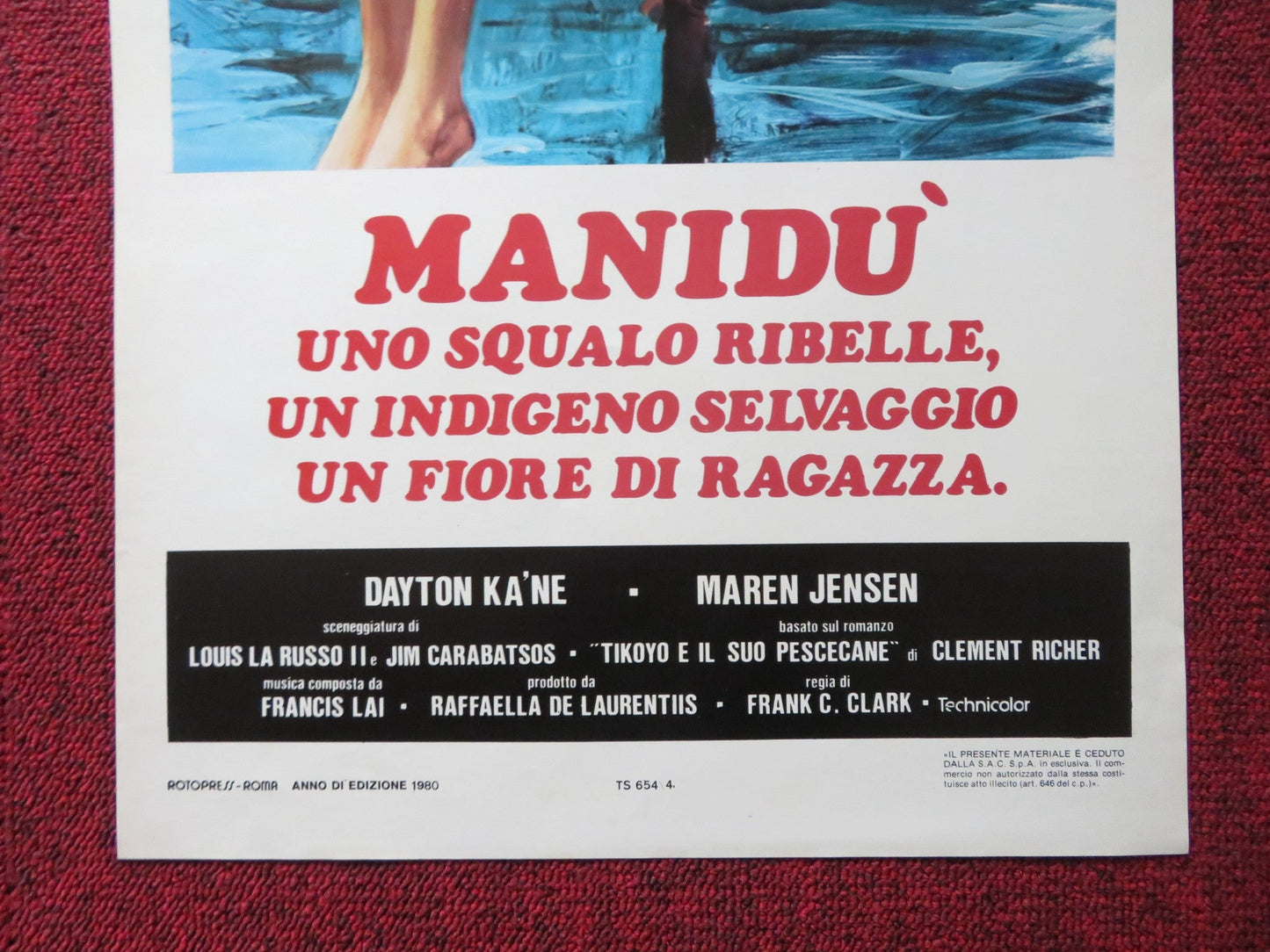 BEYOND THE REEF ITALIAN LOCANDINA POSTER DAYTON KA'NE MAREN JENSEN 1979 Rendezvous Cinema Movie posters