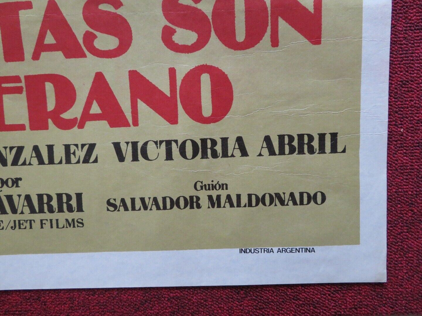 BICYCLES ARE FOR THE SUMMER FOLDED ARGENTINA ONE SHEET POSTER AMPARO SOLER - Rendezvous Cinema