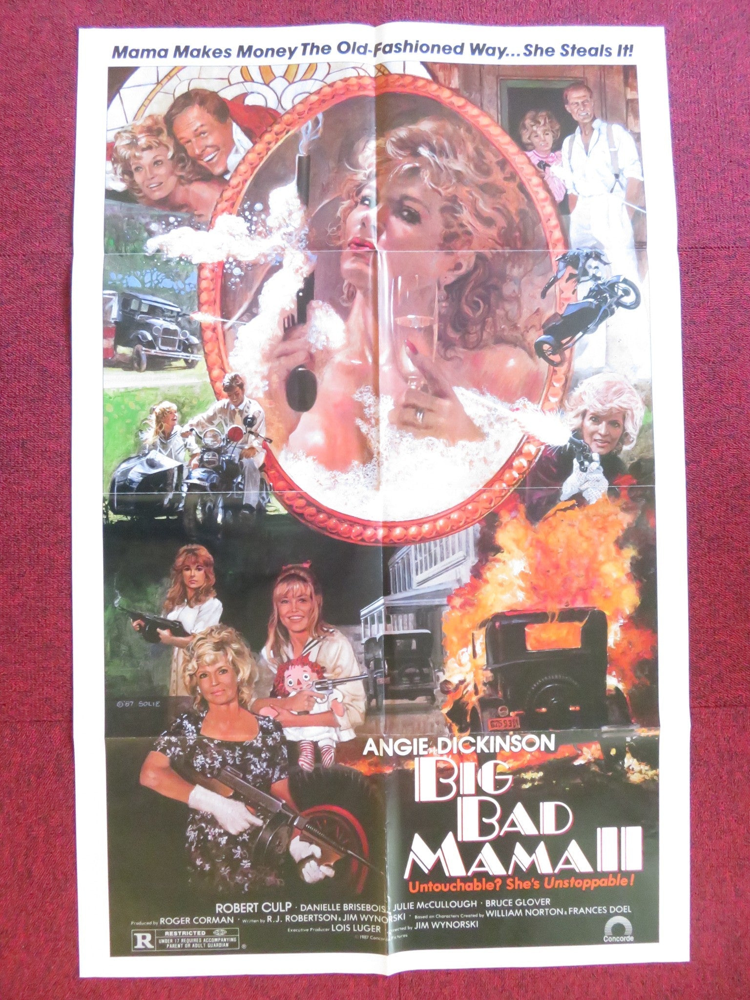 BIG BAD MAMA II FOLDED US ONE SHEET POSTER ANGIE DICKINSON ROBERT CULP 1987 Rendezvous Cinema Movie posters