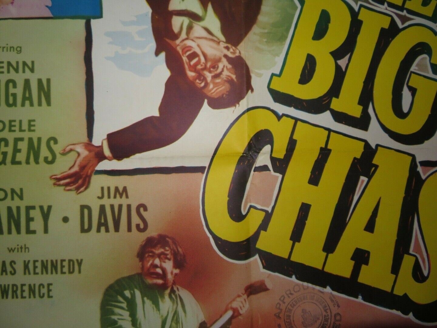 BIG CHASE US ONE SHEET POSTER GLENN LANGAN ADELE JERGENS LON CHANEY Movie posters