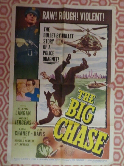 BIG CHASE US ONE SHEET POSTER GLENN LANGAN ADELE JERGENS LON CHANEY Movie posters