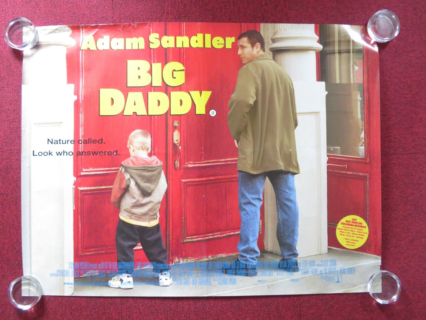 BIG DADDY UK QUAD ROLLED POSTER ADAM SANDLER JOEY LAUREN ADAMS 1999 Rendezvous Cinema Movie posters
