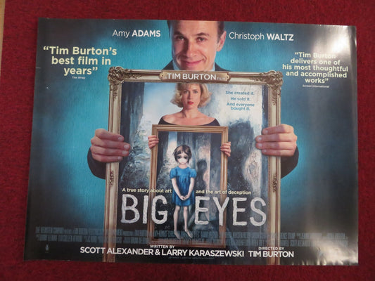 BIG EYES UK QUAD (30"x 40") ROLLED POSTER AMY ADAMS CHRISTOPH WALTZ 2014 Rendezvous Cinema Movie posters