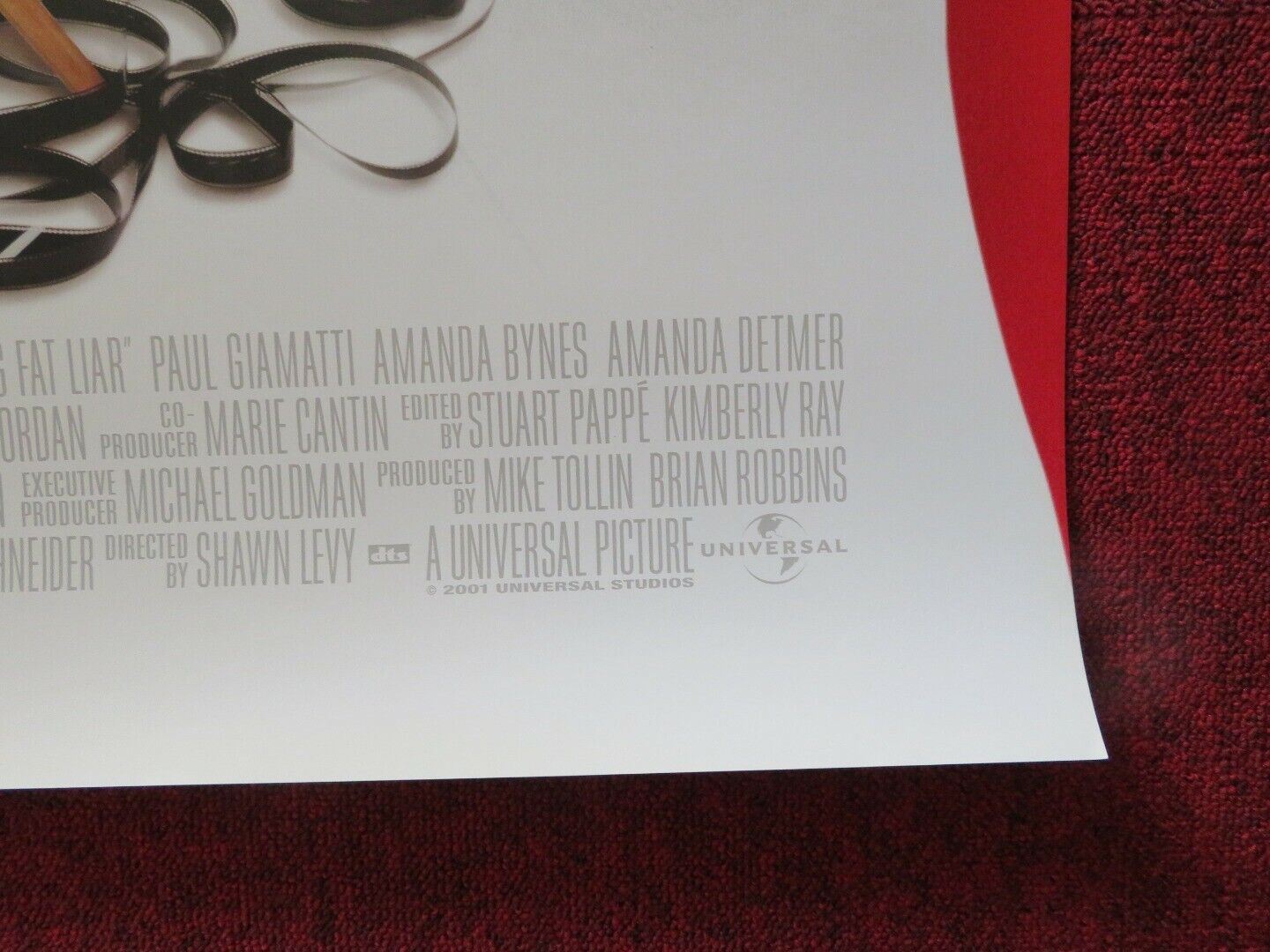 BIG FAT LIAR US ONE SHEET ROLLED POSTER PAUL GIAMATTI FRANKIE MUNIZ 2002 Movie posters