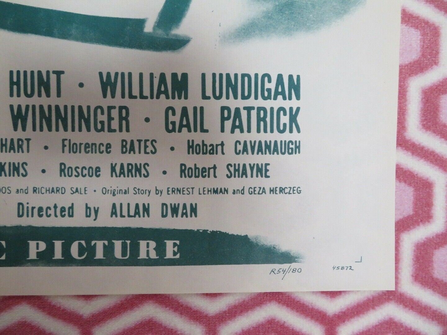 BIG GAMBLE / THE INSIDE STORY US ONE SHEET POSTER MARSHA HUNT 1954 Movie posters