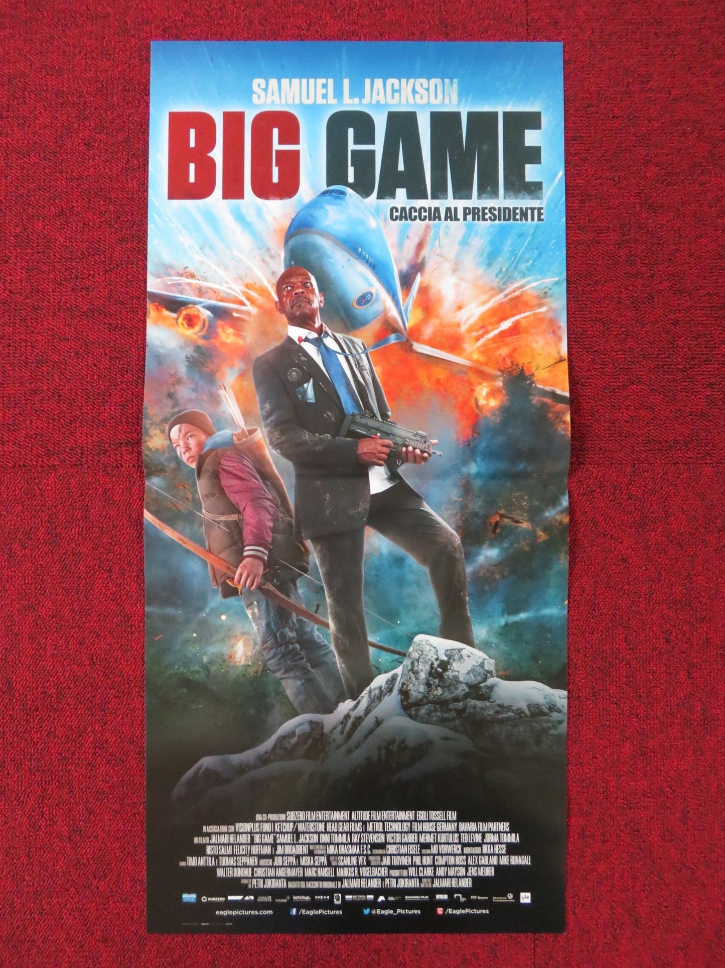 BIG GAME ITALIAN LOCANDINA POSTER SAMUEL L. JACKSON ONNI TOMMILA 2014 Rendezvous Cinema Movie posters