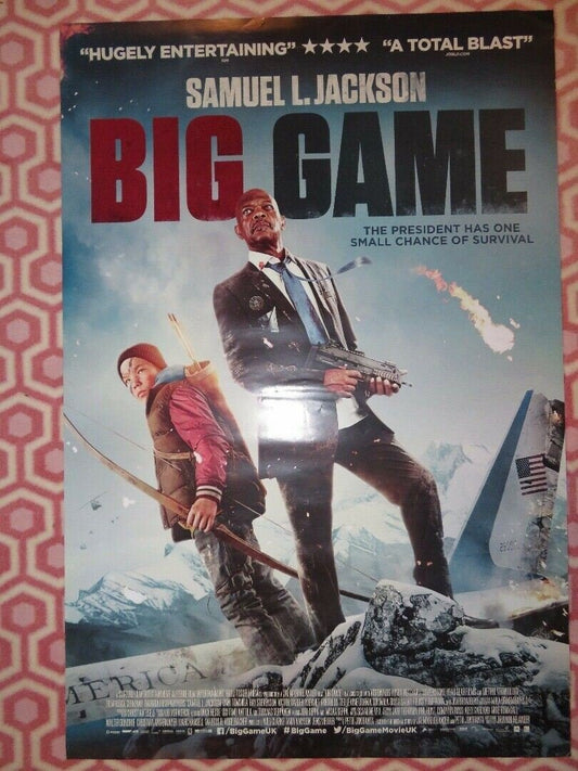BIG GAME UK ONE SHEET (27"x 41") ROLLED POSTER SAMUEL L.JACKSON 2014 Rendezvous Cinema Movie posters