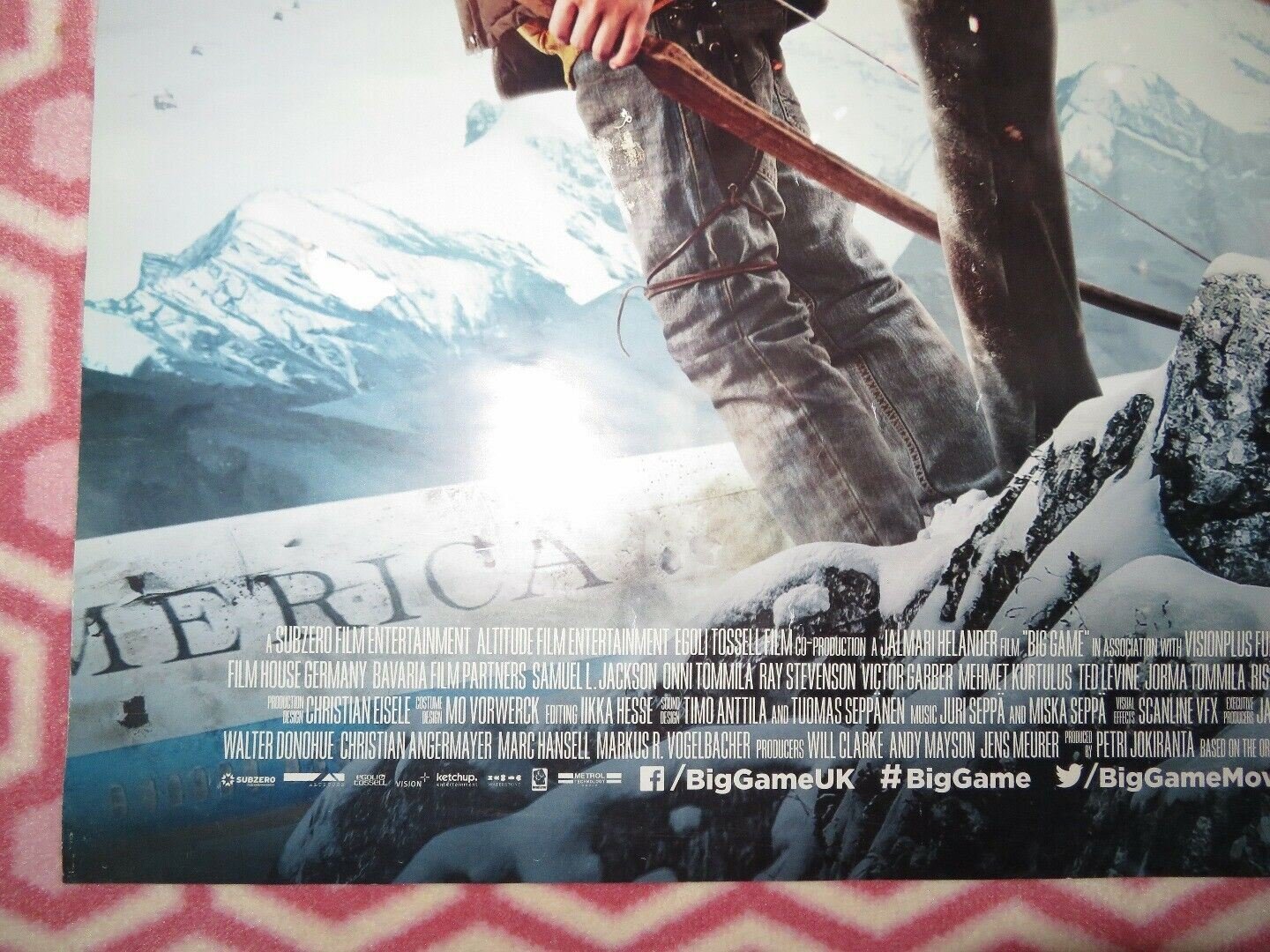 BIG GAME UK ONE SHEET (27"x 41") ROLLED POSTER SAMUEL L.JACKSON 2014 Rendezvous Cinema Movie posters