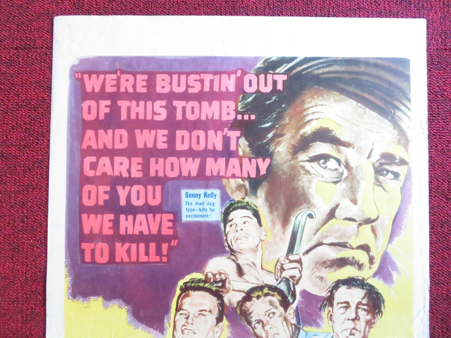 BIG HOUSE, U.S.A. US INSERT (14"x 36") POSTER B. CRAWFORD RALPH MEEKER 1955 Rendezvous Cinema Movie posters